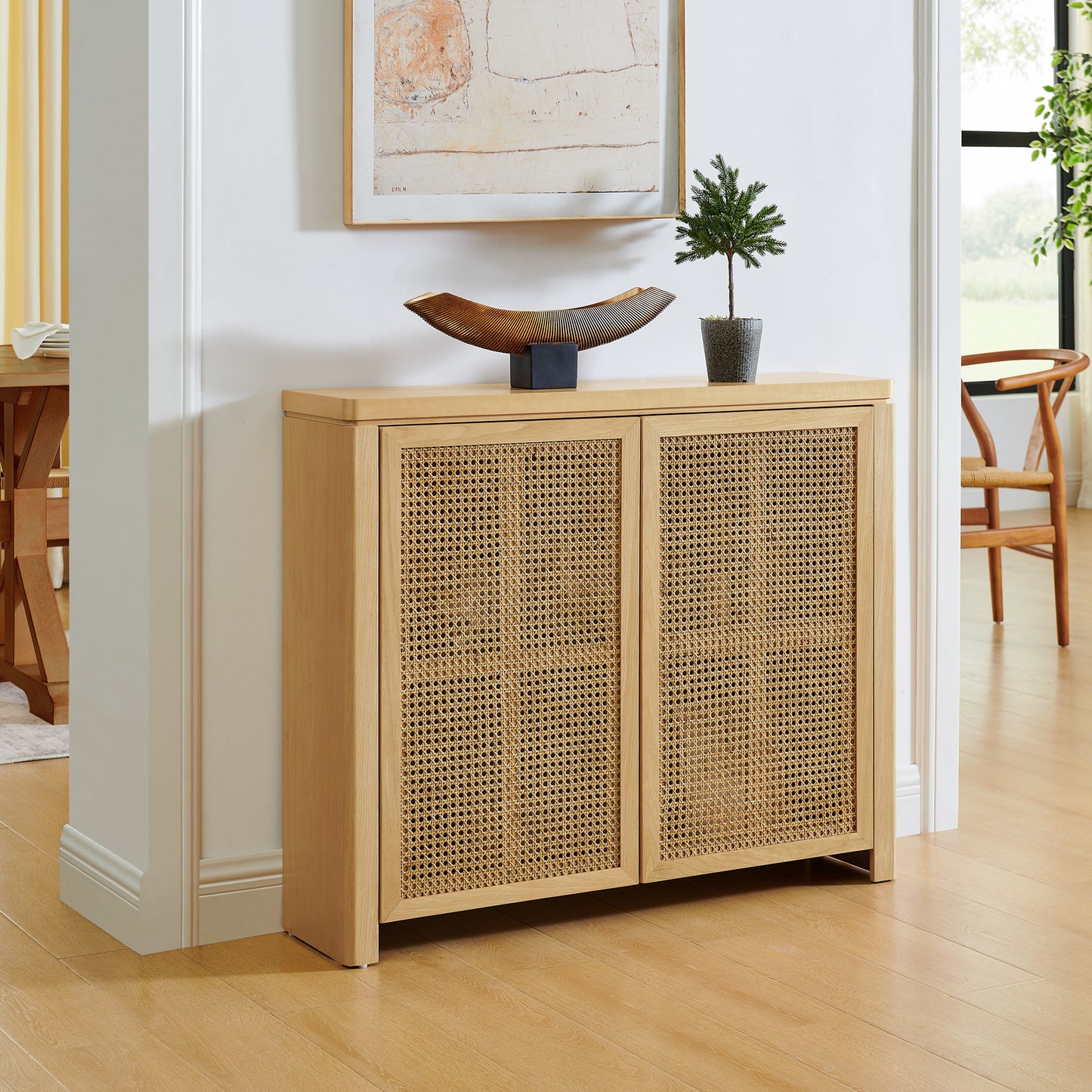 GOMYHOME natural bar cabinet for modern home storage