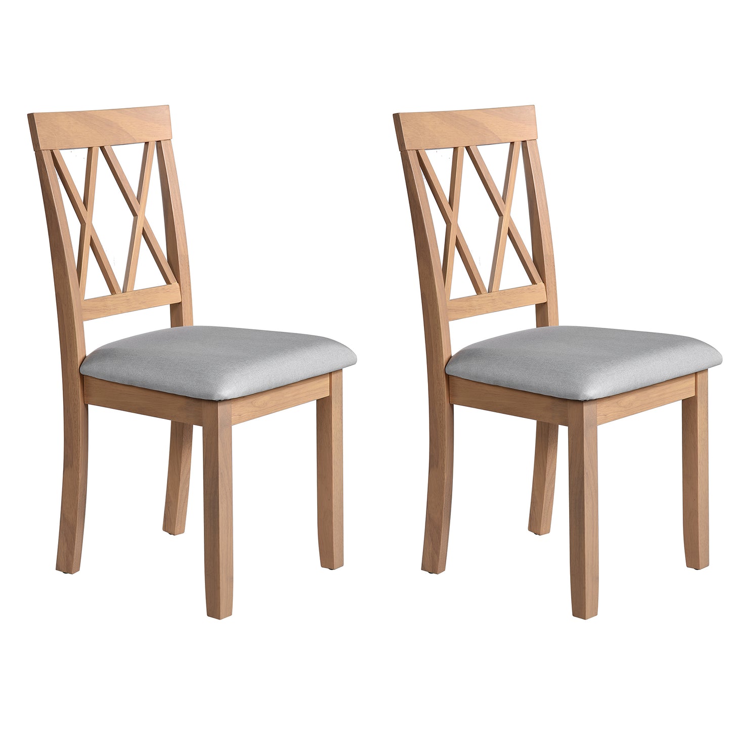 Wooden Dining Chairs Set of 2 with Cushioned Seats, Stylish and Durable