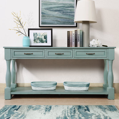 GOMYHOME Blue Console Table for Entryway for Everyday Living and Small Spaces