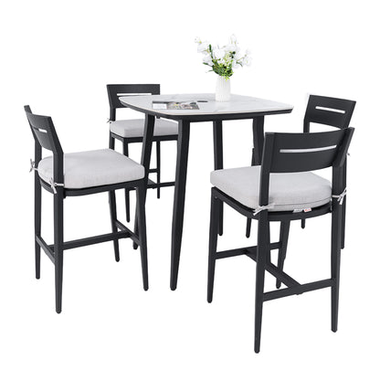 GOMYHOME Ember Black Frame,Greek White Marble-Inspired Sintered Stone Aluminum,Sintered...
