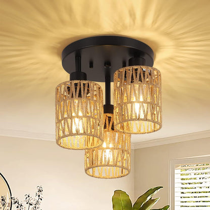 '-Modern LED Flush Mount Ceiling Light – Round White Low-Profile Fixture