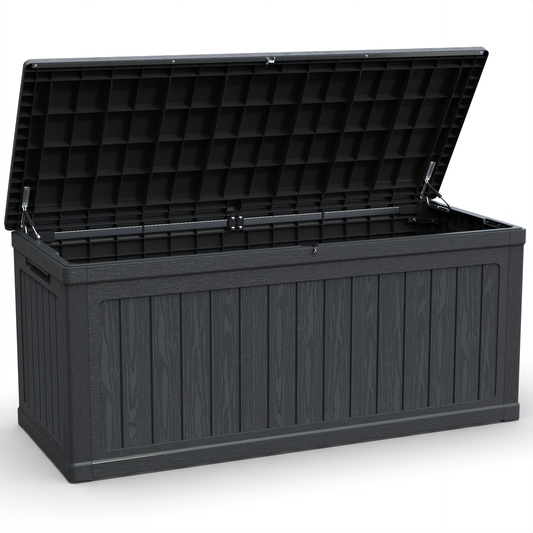 GOMYHOME 260 Gallon Large Outdoor Storage XXL Deck Box for Patio Furniture, Outdoor