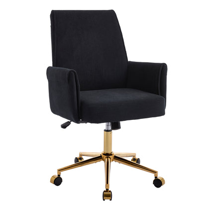 GOMYHOME Mid-back liftable office chair, striped fabric, and ergonomically designed, is an
