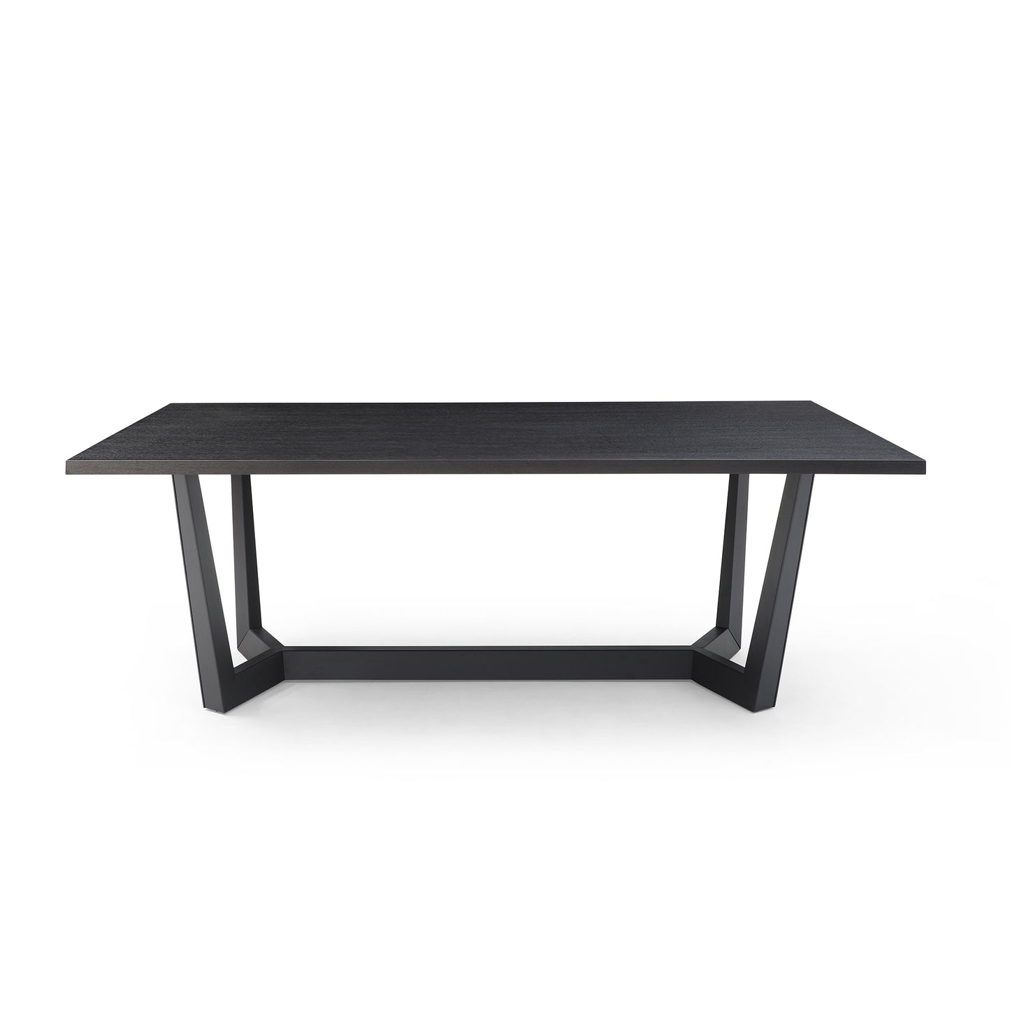 GOMYHOME Matt Black 70.86" Round Dining Table for Kitchen and Dining Room in Matt Black for dining room