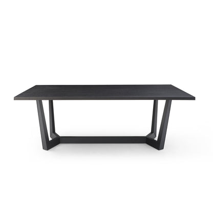 GOMYHOME Matt Black 70.86" Round Dining Table for Kitchen and Dining Room in Matt Black for dining room