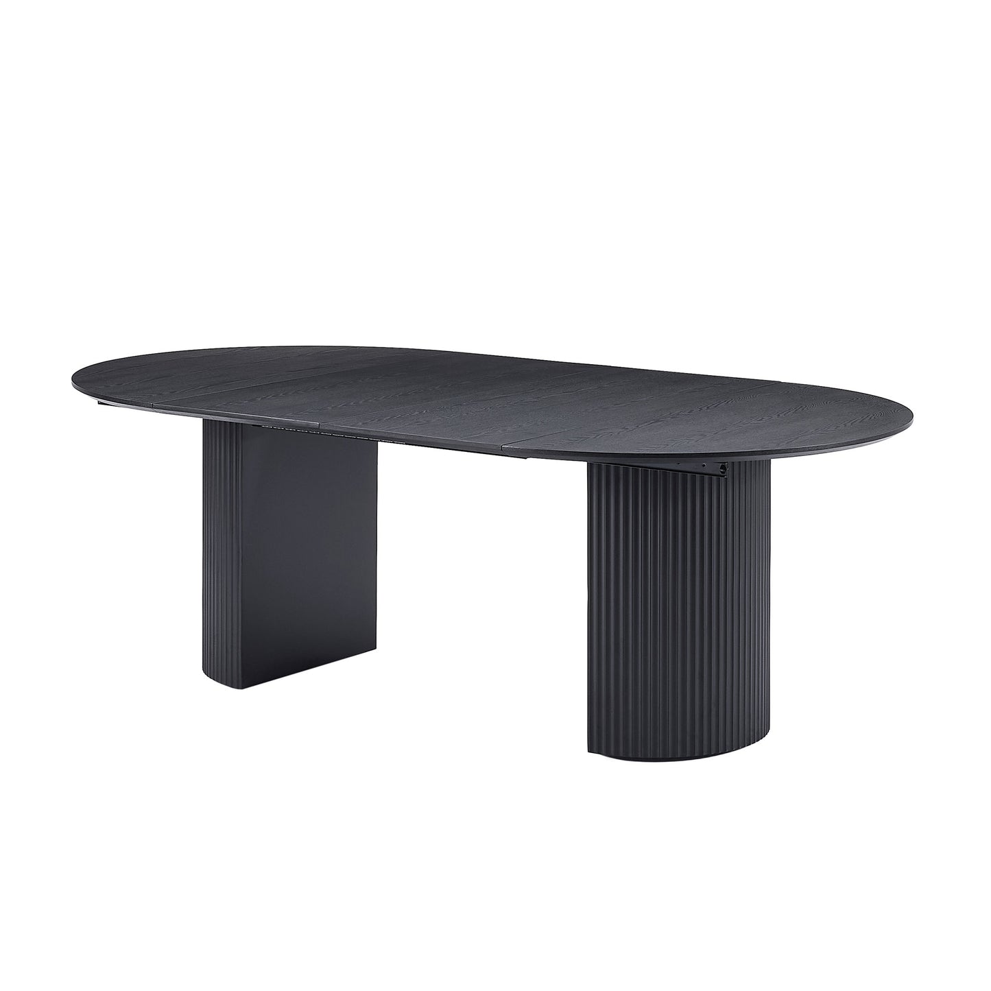 GOMYHOME Black Expandable Dining Table for Modern Dining Rooms in Black for dining room