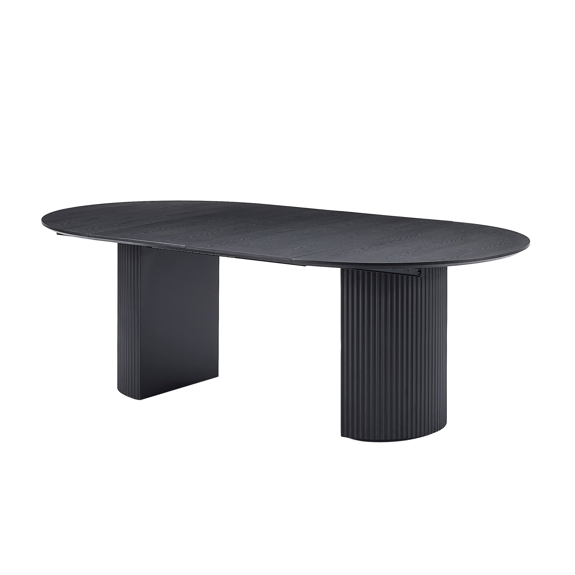 GOMYHOME Black Expandable Dining Table for Modern Dining Rooms in Black for dining room