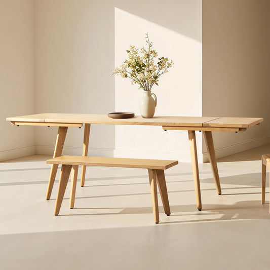 GOMYHOME 33.5" Dining Table for dining room Brown Wood for dining room