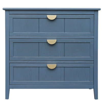 GOMYHOME 3-Drawer Storage Cabinet with Wood-Grain Finish for Bedroom
