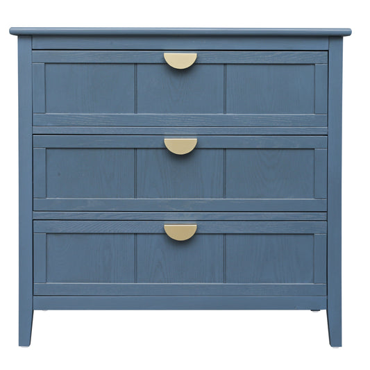 GOMYHOME 3-Drawer Storage Cabinet with Wood-Grain Finish for Bedroom