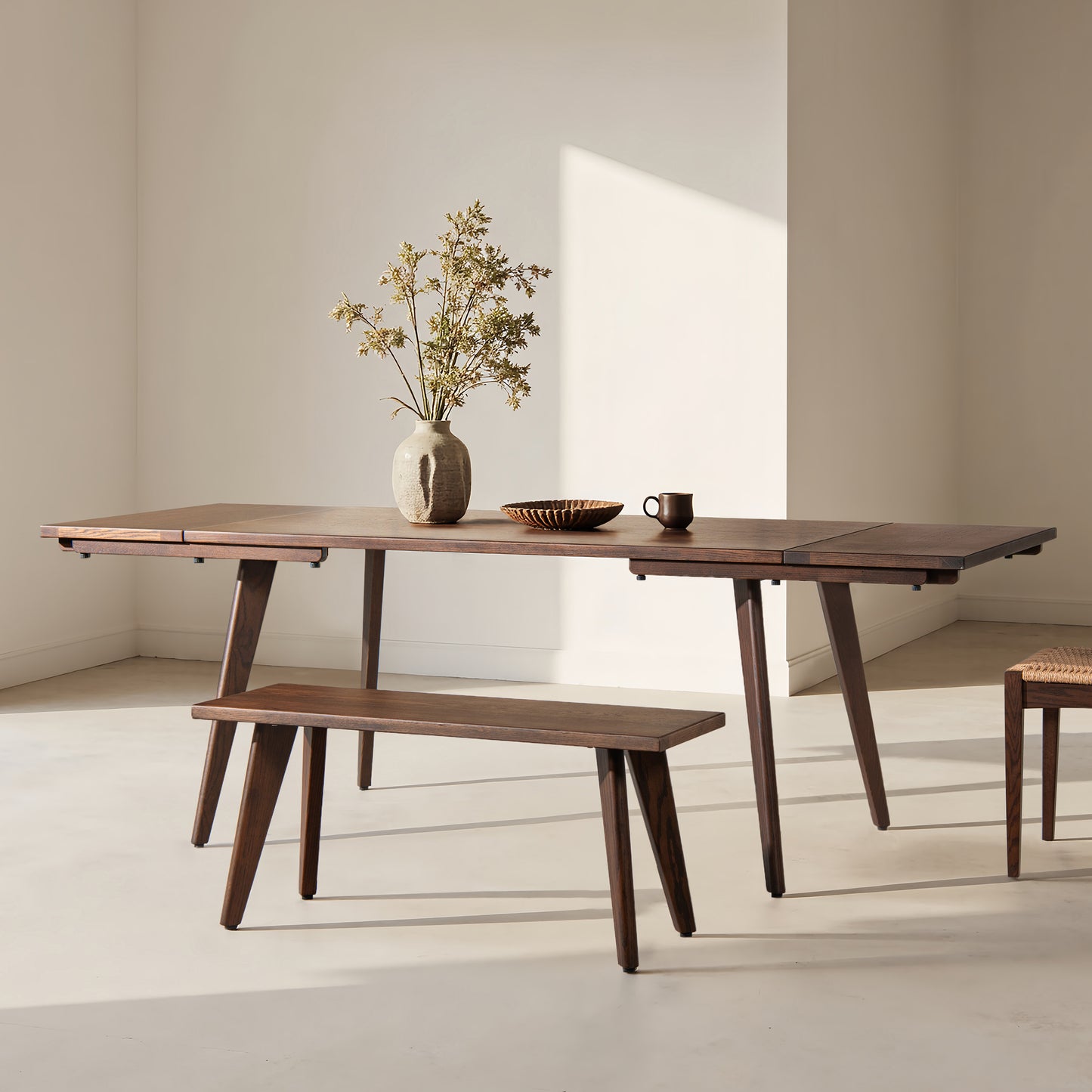 GOMYHOME 33.5" Dining Table for dining room Dark Brown Wood for dining room