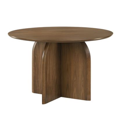 GOMYHOME Dark Walnut Dining Table for Dining Room Or Kitchen