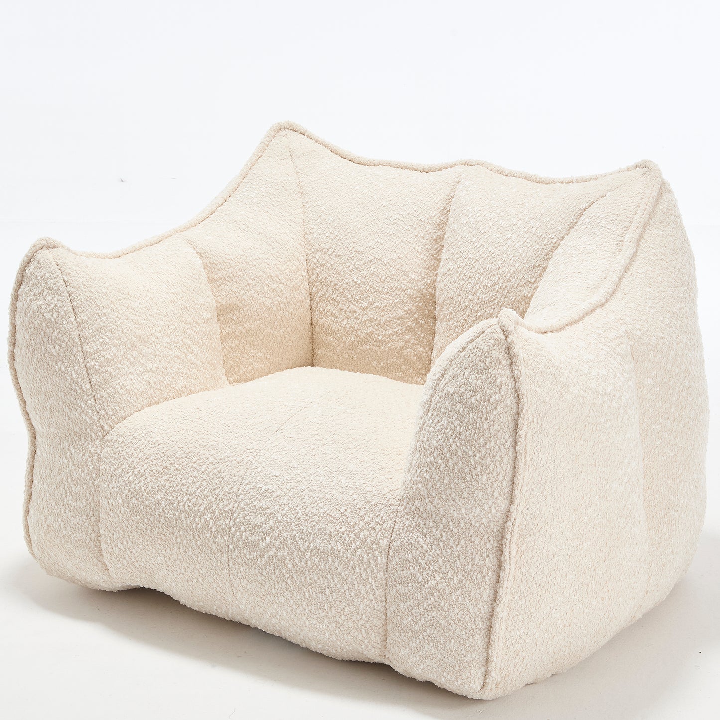 GOMYHOME Chenille Foam Bean Bag Sofa Chair for Living Room Lounging