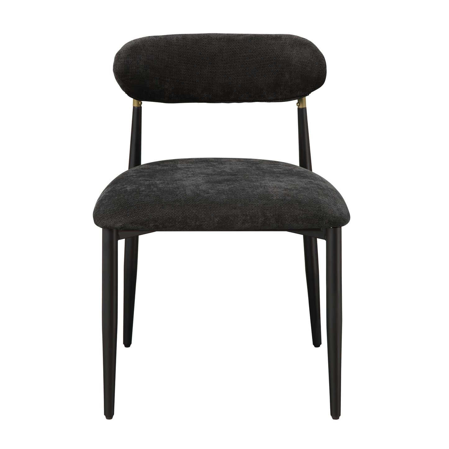 GOMYHOME Jaramillo Black Fabric & Black Finish Side Chair (Set of 2)