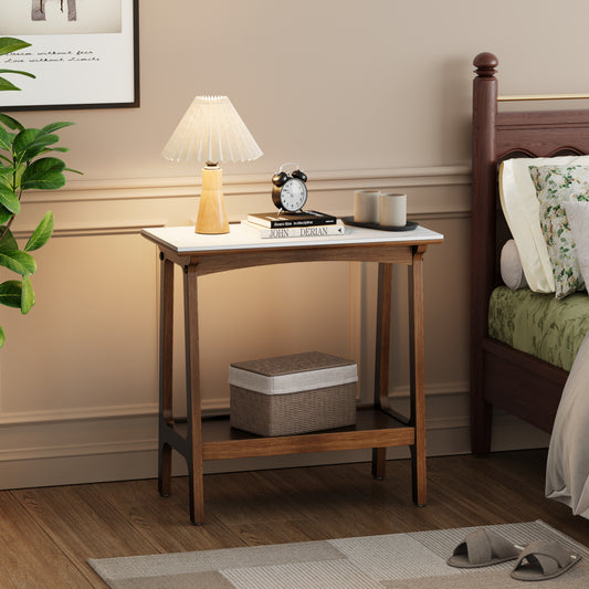 GOMYHOME walnut nightstand for modern home storage