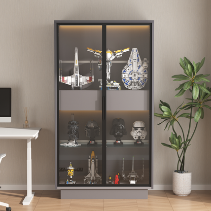 GOMYHOME Grey Storage Cabinet for Organized Homes with Practical Modern Style