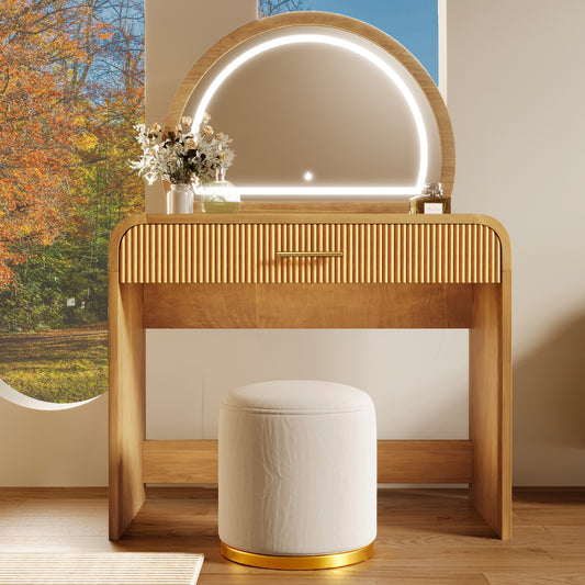 Modern Vanity with Mirror,  Drawers, Makeup Dressing Table for Bedroom