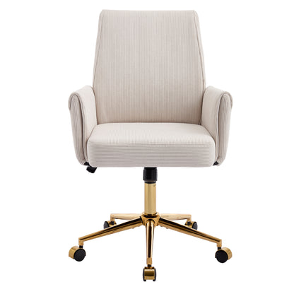 GOMYHOME Mid-back liftable office chair, striped fabric, and ergonomically designed, is an