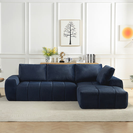 GOMYHOME Dark Blue Sofa for living room faux fur for living room