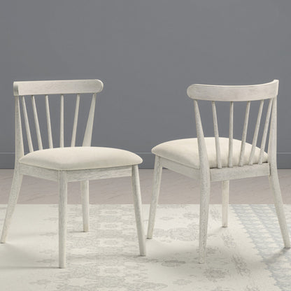 GOMYHOME Set of 2 Rustic Farmhouse Dining Chairs, Solid Wood Side Chairs for Kitchen & Dining