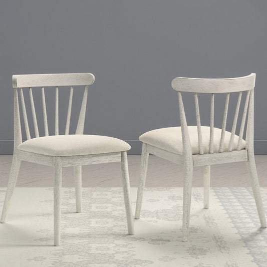 GOMYHOME Set of 2 Rustic Farmhouse Dining Chairs, Solid Wood Side Chairs for Kitchen & Dining