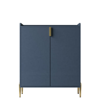 GOMYHOME 2 doors home wine bar cabinet with wine rack & adjustable storage shelf, modern
