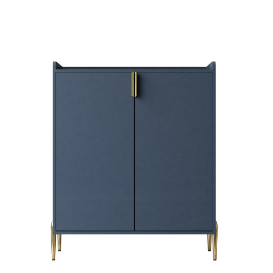 GOMYHOME 2 doors home wine bar cabinet with wine rack & adjustable storage shelf, modern