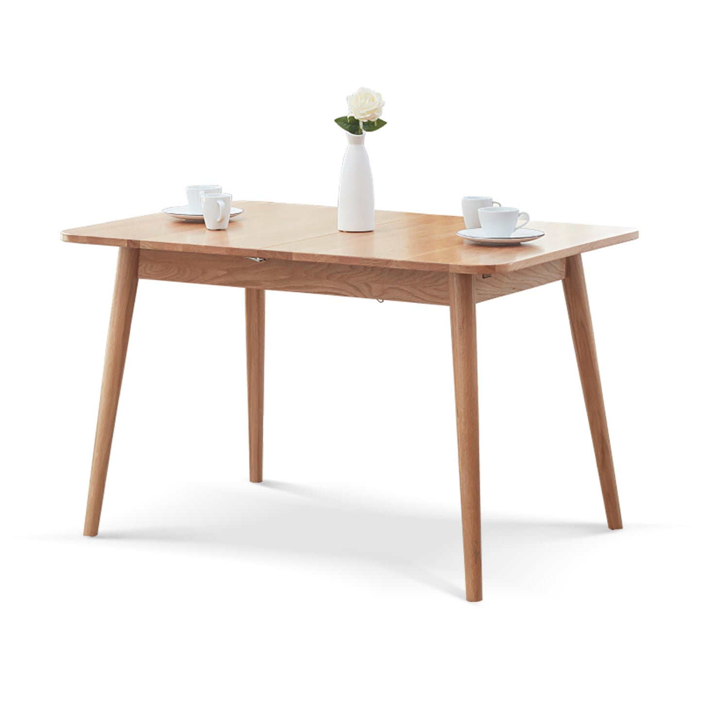 GOMYHOME Mid-Century Modern Extendable Wood Dining Table, 42.5" to 63" Kitchen Table