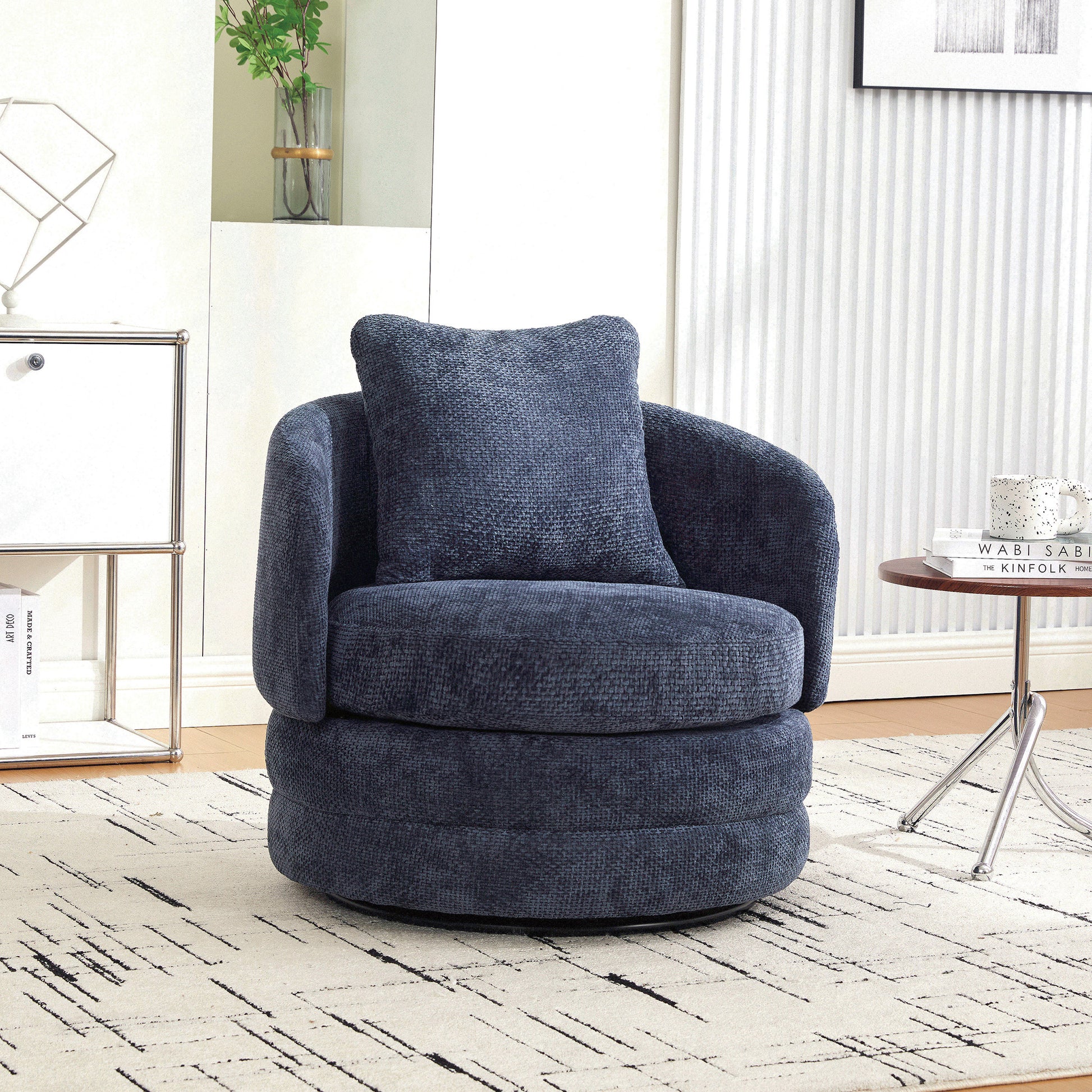 GOMYHOME navy navy modular loveseat sofa for living room bedroom and apartment