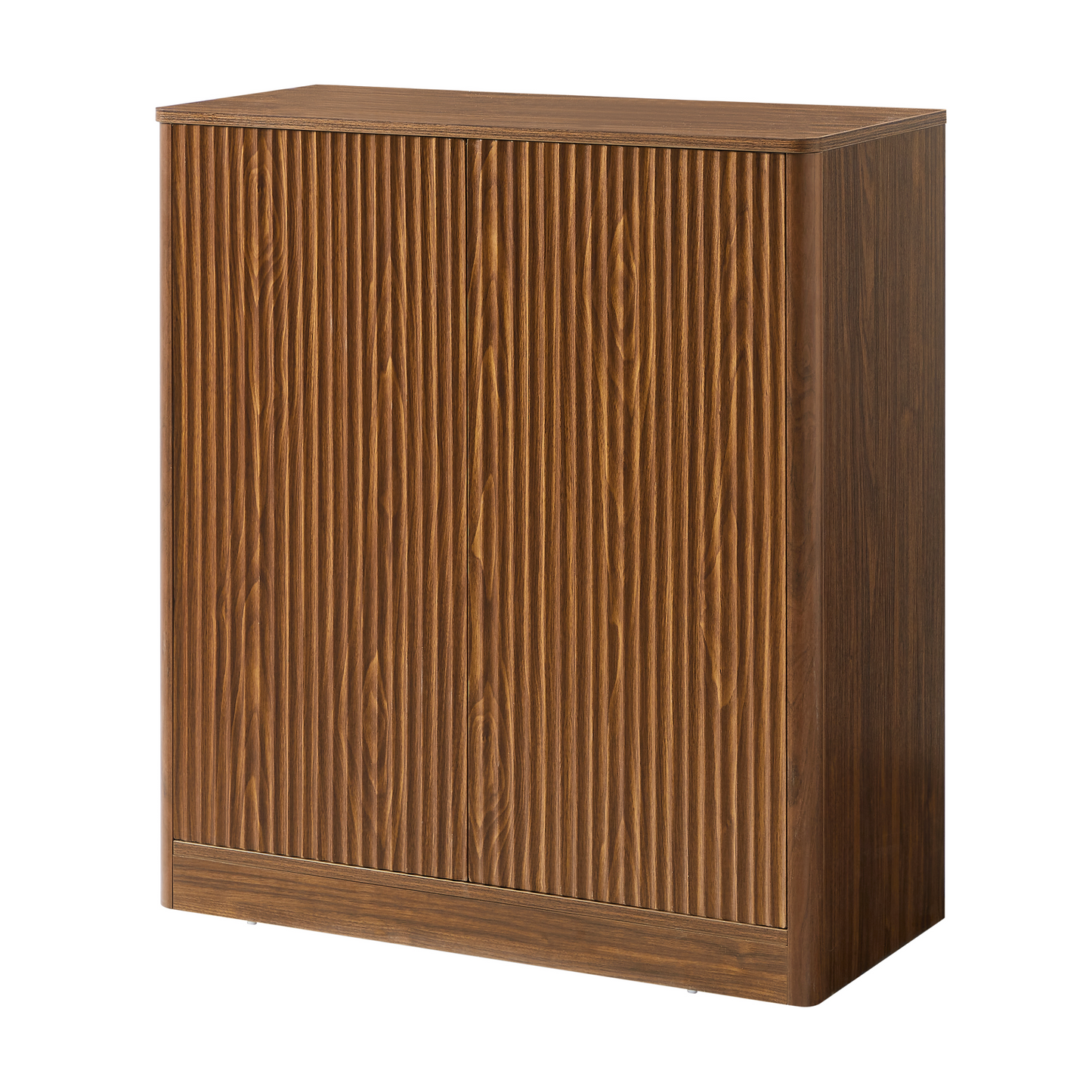 GOMYHOME 34.3" modern wavy sideboard, curved contour design storage cabinet, 2-door cabinet