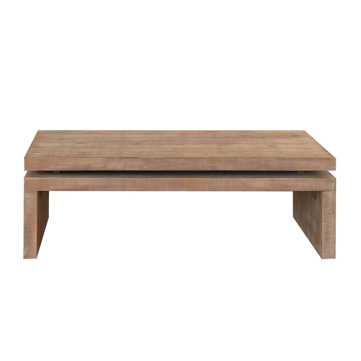 GOMYHOME 47.6" Modern Rectangle Coffee Table, Wood 2-Tier Living Room Cocktail Table