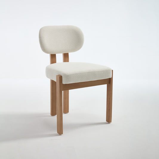GOMYHOME Wooden Dining Chairs Set of 2, Modern Fabric Upholstered Dining Room Chair Kitchen