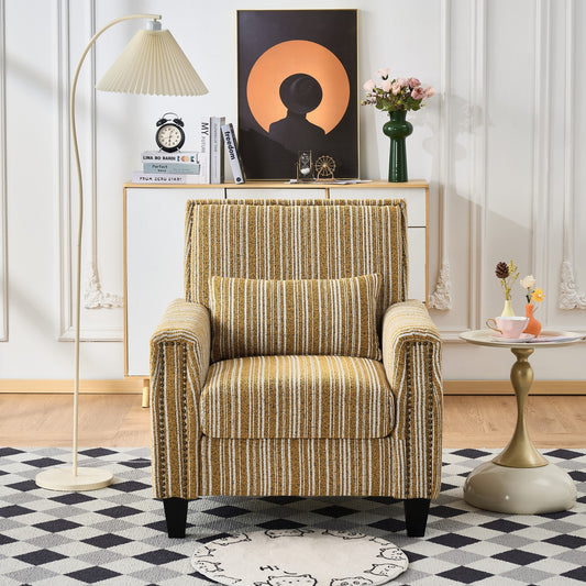 GOMYHOME Yellow Upholstered Accent Chair Yellow for modern living room