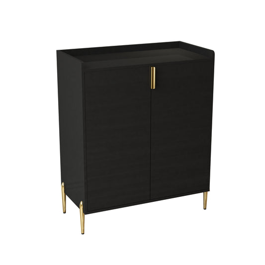 GOMYHOME 2 doors home wine bar cabinet with wine rack & adjustable storage shelf, modern