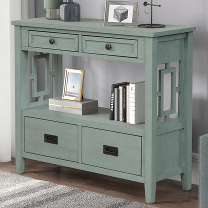 GOMYHOME Blue Side Table for Living Room for Everyday Living and Small Spaces