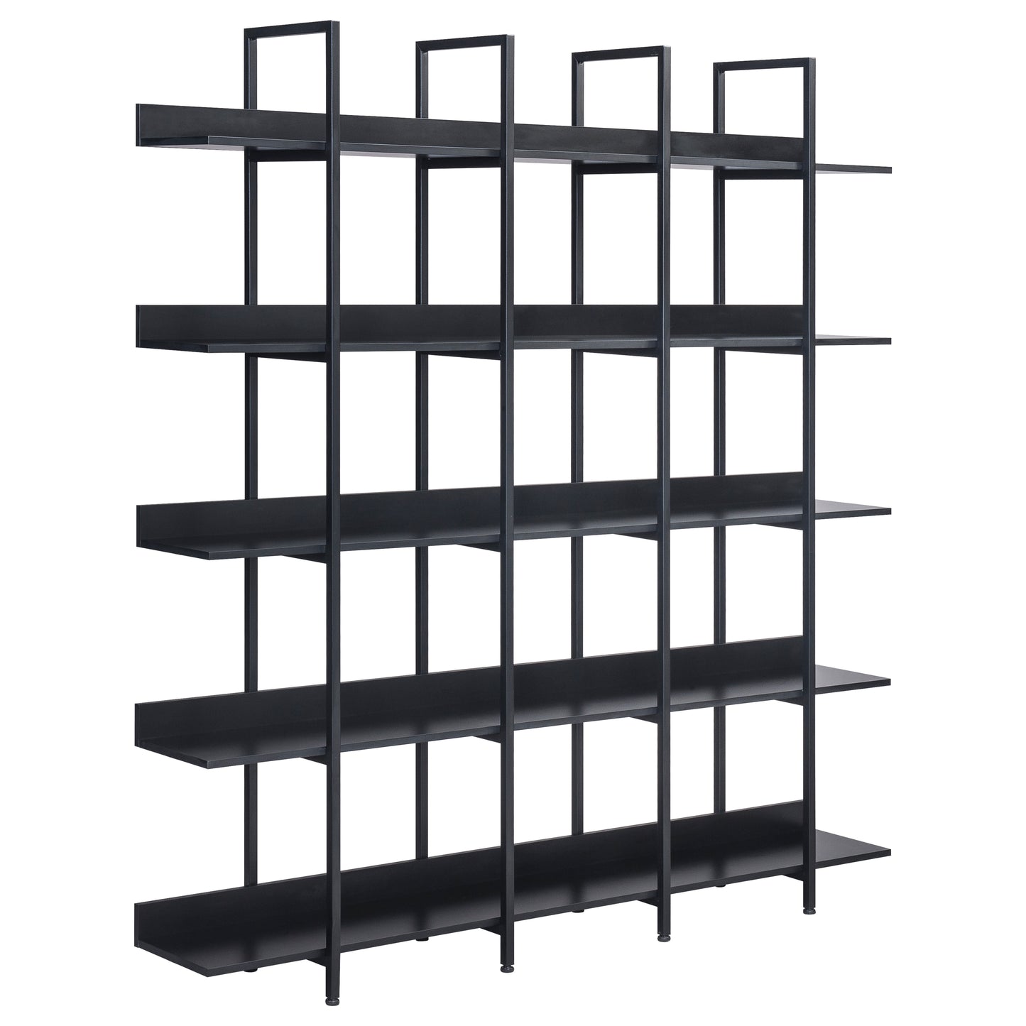 GOMYHOME 5 Tier Bookcase Home Office Open Bookshelf, Vintage Industrial Style Shelf