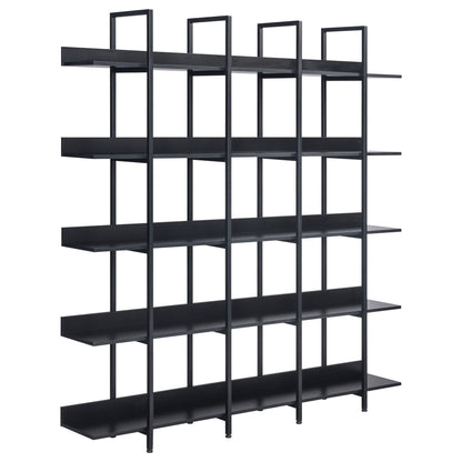 GOMYHOME 5 Tier Bookcase Home Office Open Bookshelf, Vintage Industrial Style Shelf