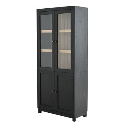 GOMYHOME Black Storage Cabinet for Organized Homes with Practical Modern Style