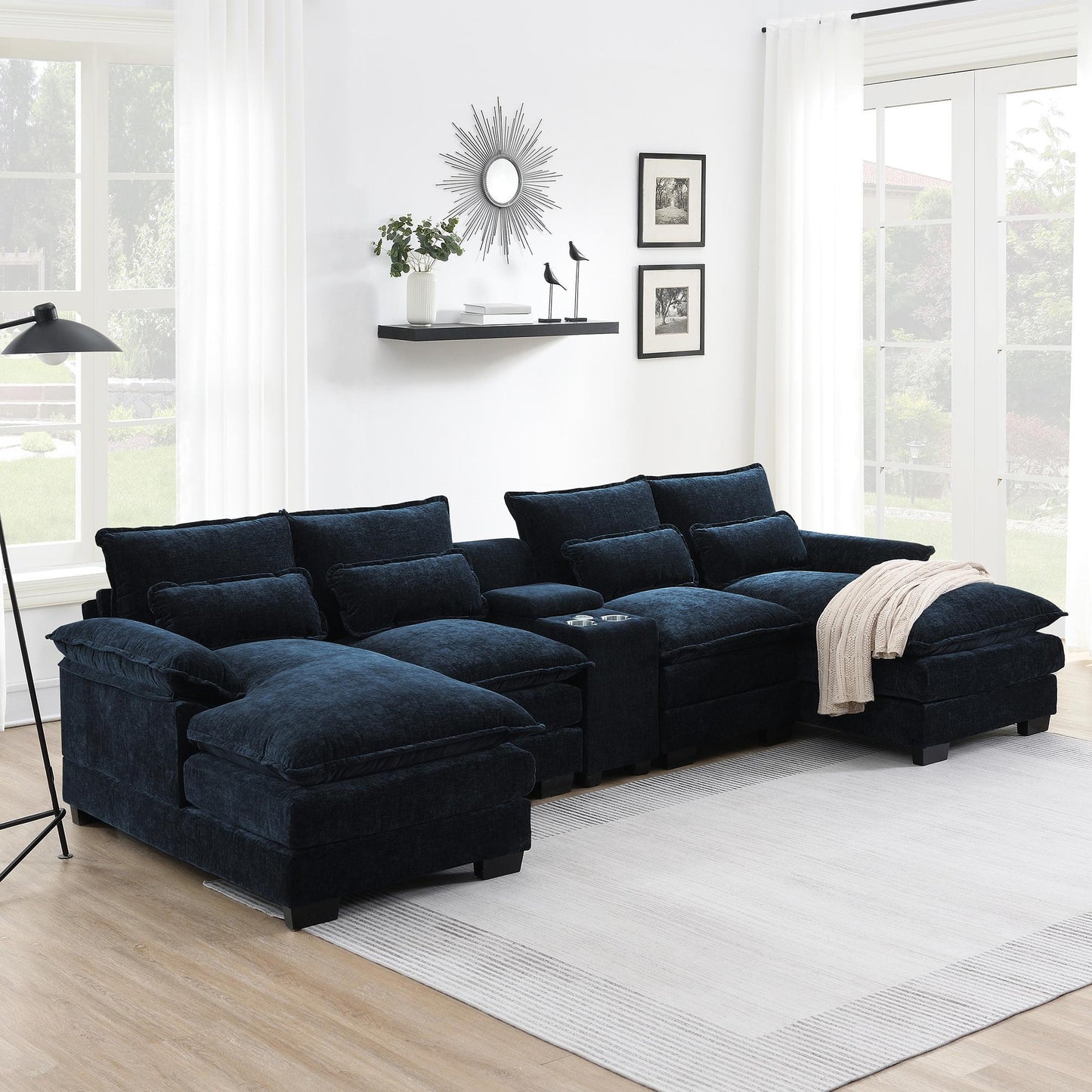 GOMYHOME Modern Upholstered Sofa, Comfortable Couch for Living Room Apartment
