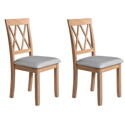 Wooden Dining Chairs Set of 2 with Cushioned Seats, Stylish and Durable