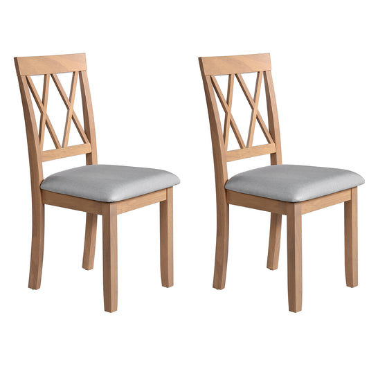 Wooden Dining Chairs Set of 2 with Cushioned Seats, Stylish and Durable