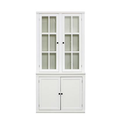 GOMYHOME White Storage Cabinet Set of 2 for Organized Homes with Practical Modern Style
