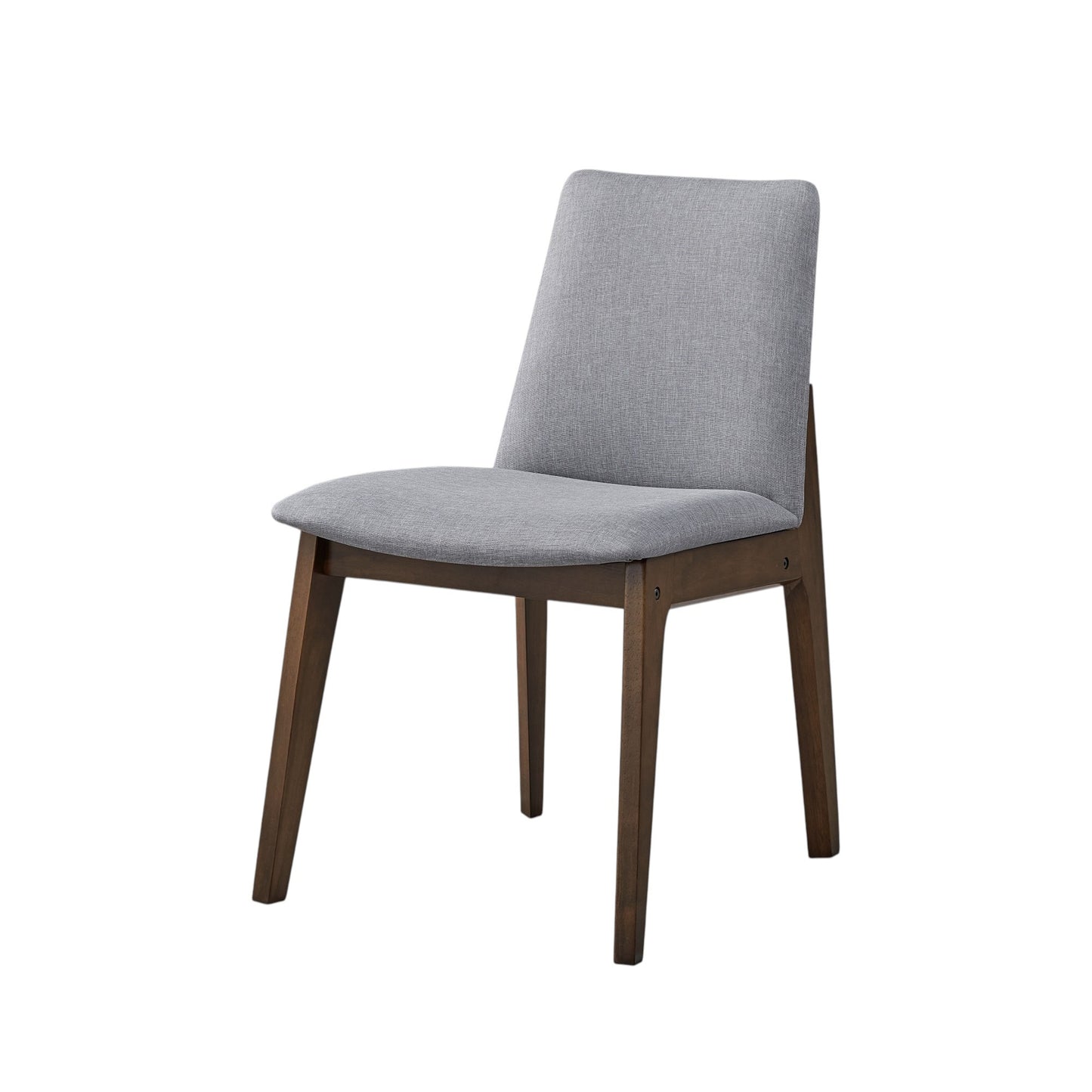 GOMYHOME Kaela Light Gray Fabric & Walnut Finish Side Chair(Set of 2)