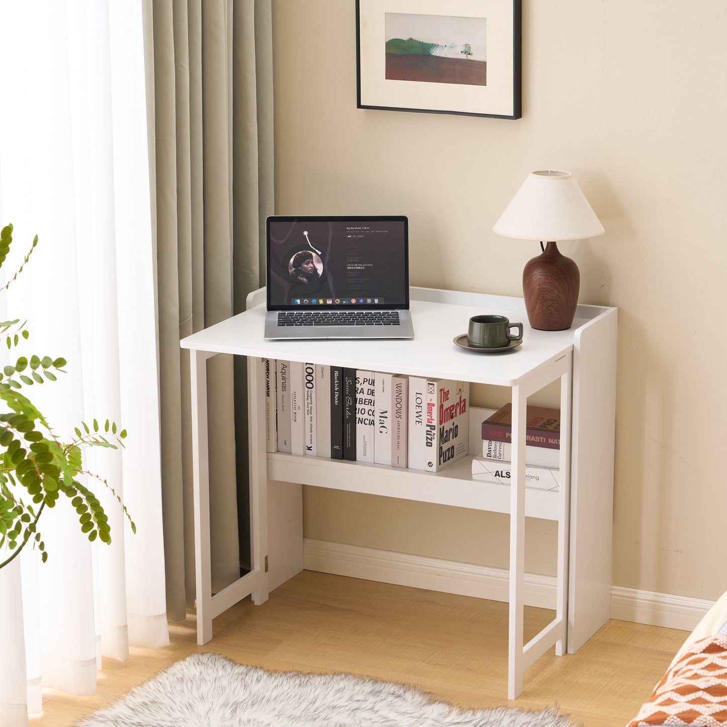 GOMYHOME White Desk for Bedroom for Everyday Living and Small Spaces