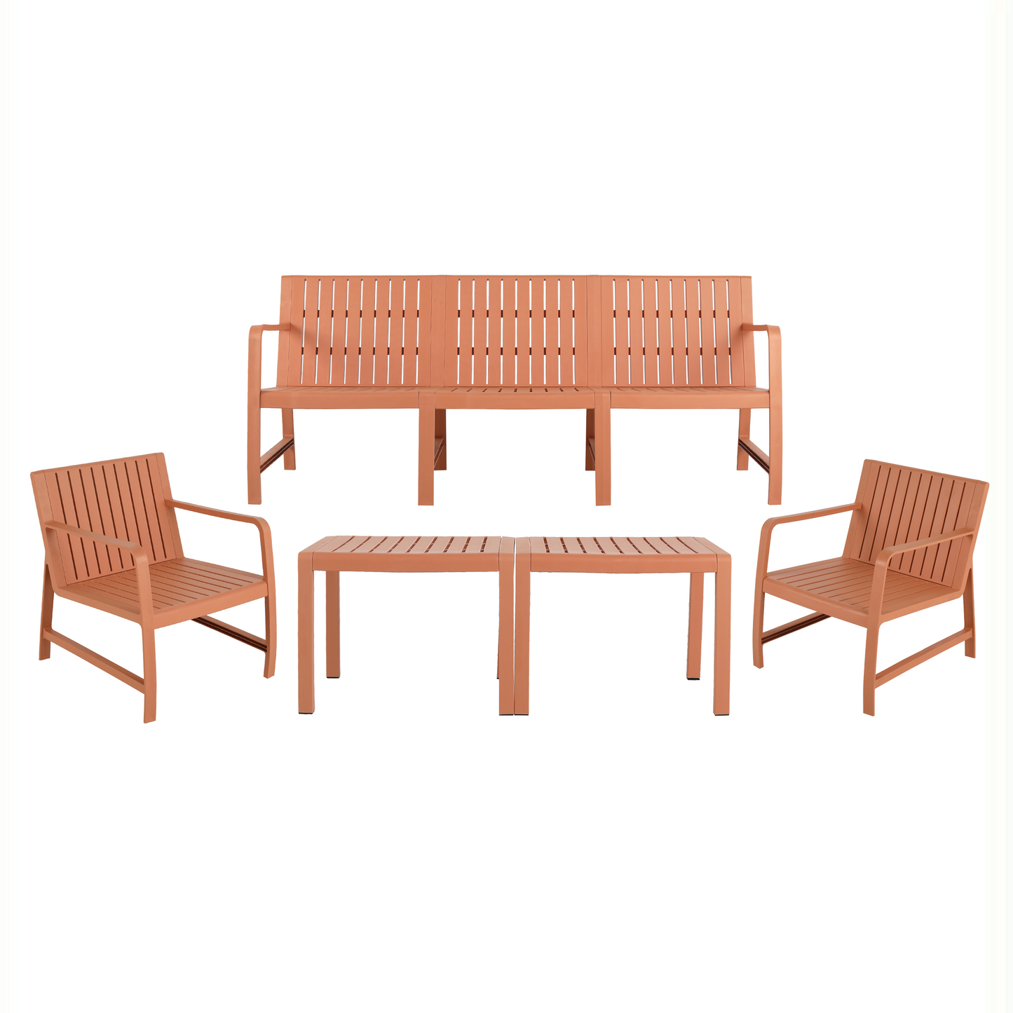 GOMYHOME Summer - 5-Piece Indoor/Outdoor Furniture Set - 3-Seater Sofa,2 Chairs & 2 Coffee