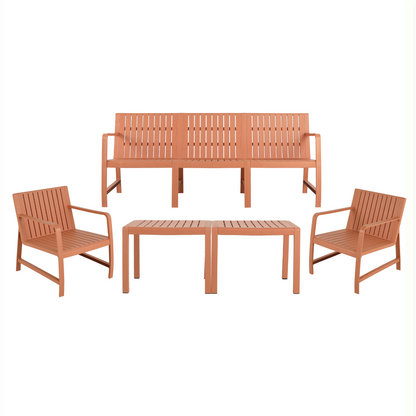 GOMYHOME Summer - 5-Piece Indoor/Outdoor Furniture Set - 3-Seater Sofa,2 Chairs & 2 Coffee