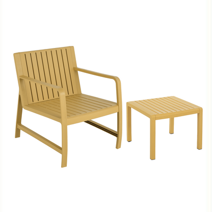 GOMYHOME Summer Yellow Indoor/Outdoor Chair and Coffee Table Set